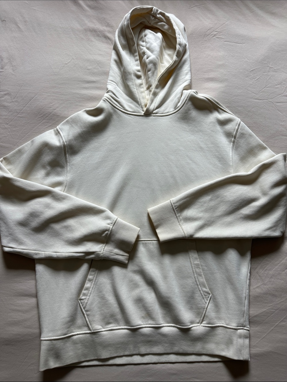 Womens's Hooded Sweatshirt - Cream